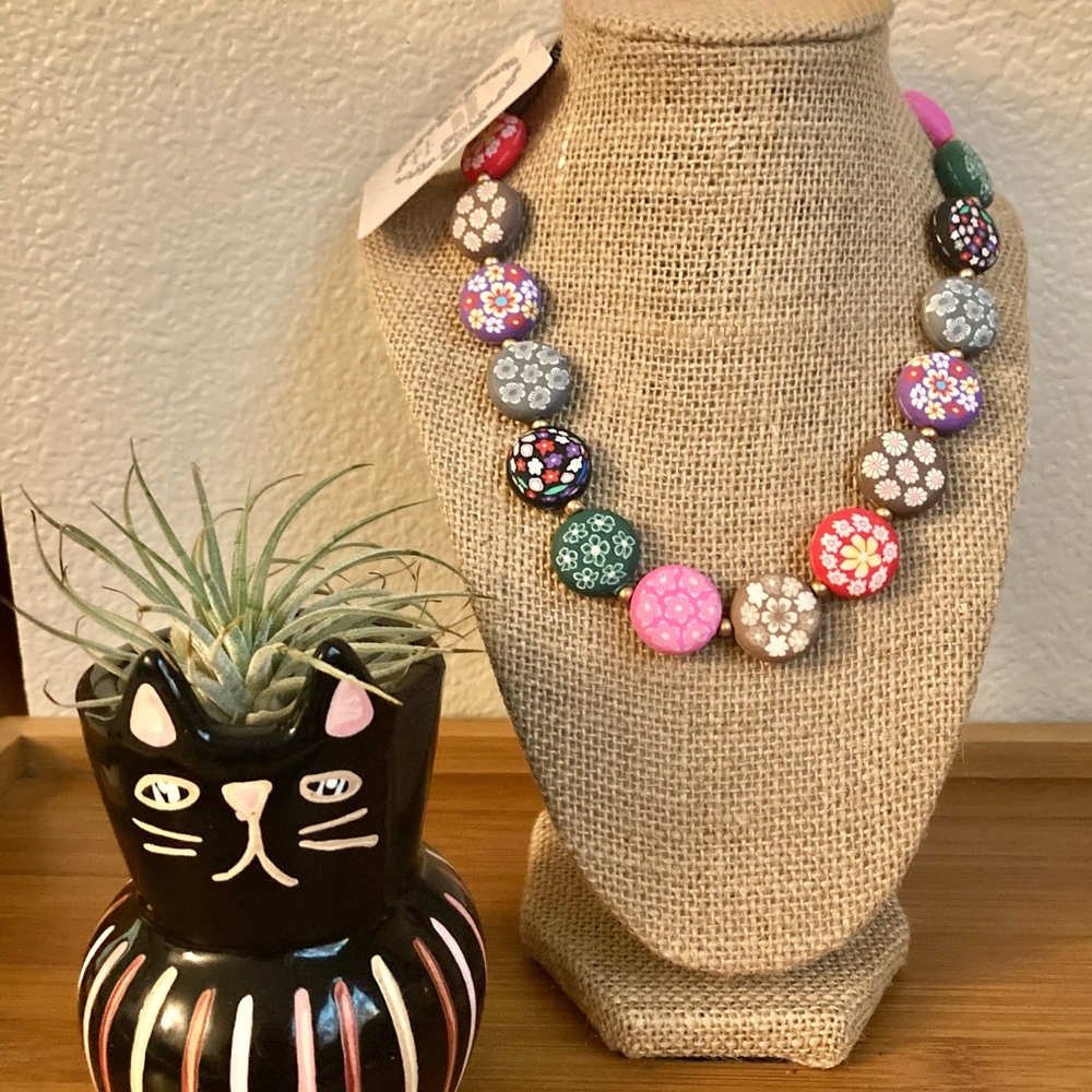 Fimo Floral Necklace